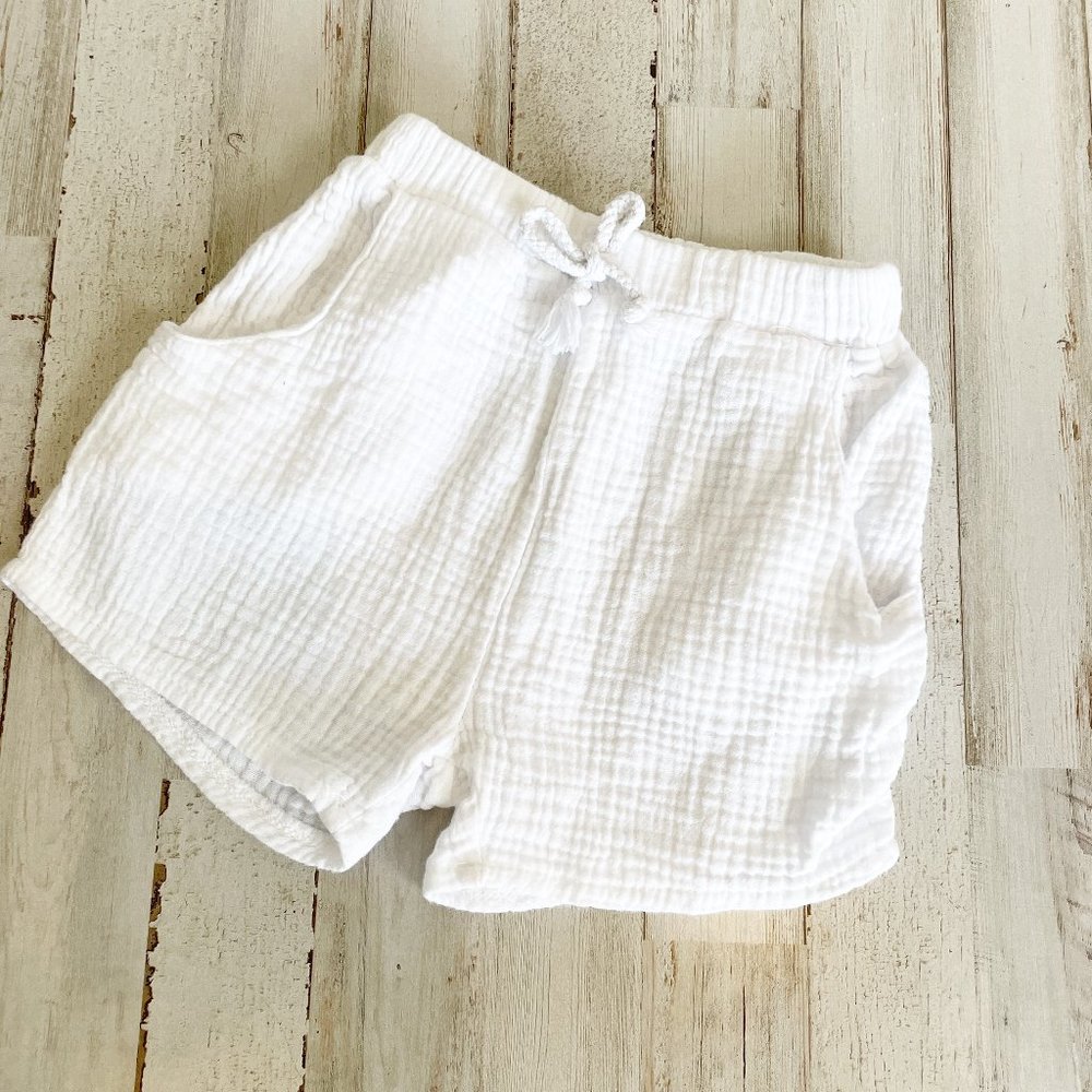 Girl's White Drawstring Shorts | Size: 4 - Picture 1 of 5